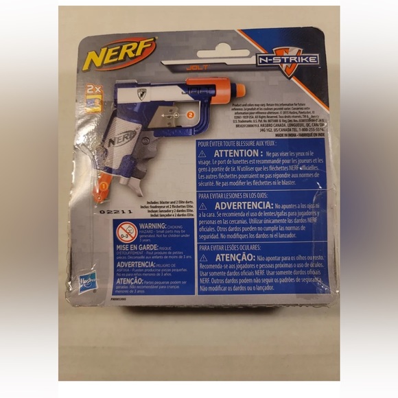 Nerf N-strike Jolt blaster soft dart gun set blue New in sealed package - Picture 2 of 2